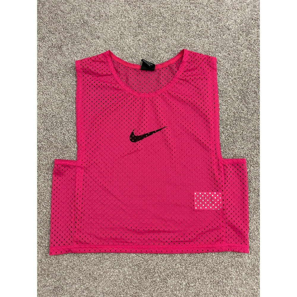Nike Mesh Training Bib Tank Top Womens Small Pink Excellent Swoosh Jersey